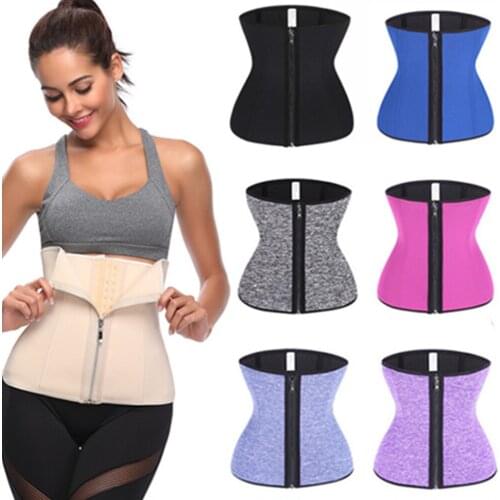 Zipper Cincher Underbust S-Ports Corsets With 3 Hook Latex Waist Cincher Slimming Shapewear Colombian Girdles Body Shaper