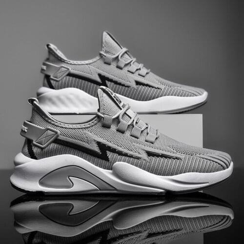 2021 Summer Autumn Mens Running Sneakers Fashion Woven Mesh Breathable Casual Shoes Lace Up Running Sports Shoes Beach Footware