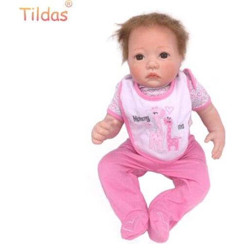 45CM Vinyl Reborn Doll Kids Playmate Gift for Girls 18 Inch Baby Alive Soft Toys for Children,Lifelike Reborn Babies Bonecas