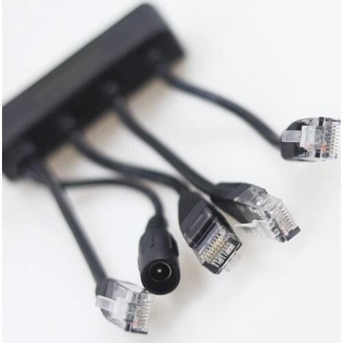 Midspan POE 4 in 1 Power Over Ethernet Adapter Cable Splitter Power Supply Module 12-65V For IP Camera