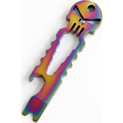 Multifunction Pocket Tool EDC Mini Pry Bar Crowbar Bottle Opener Wrench Outdoor Skeleton Cool Key for Hiking Camping Hunting