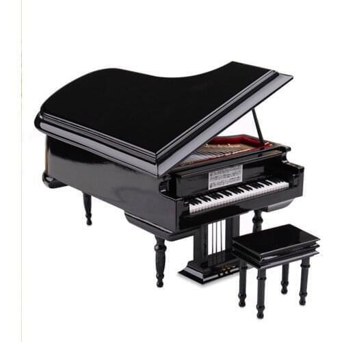 Piano Model Black White Key Mini Piano Decor Accessories Keyboard Instrument Display Christmas Musical Gifts