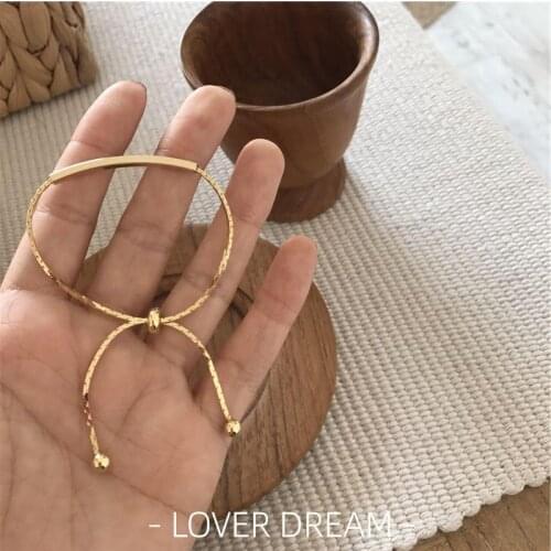 2021 New Korea Fashion Modern Stylish Copper Bracelets Golden Color Womens Bracelet Originality Bracelet Jewelry Wholesale