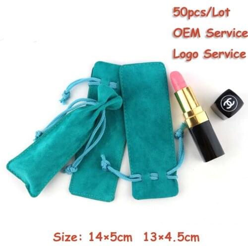 New Lip Stick Packing Gift Bag 50Pcs/Lot Make Up Tools bag Lip Gloss Tube bag Jewelry bag Wedding Candy bag Can Customized Logo