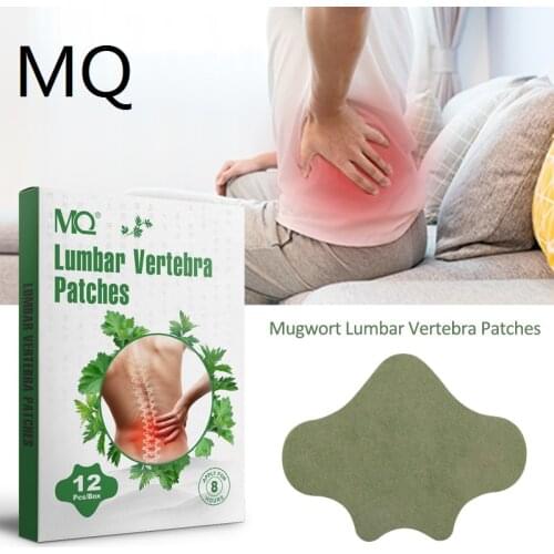 12pcs Wormwood Lumbar Vertebra Plaster Cervical Vertebra Sticking Arthritis Joint Sprain Muscle Strain Lumbar Pain Relief Patch