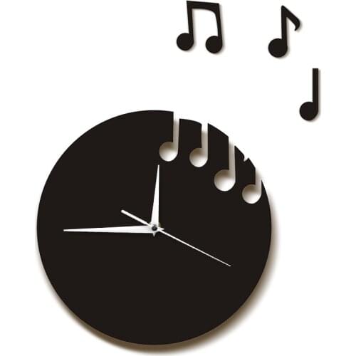 Floating Music Notes Wall Art Musical Notes Flew From The Clock Sheet Music Modern Wall Clock Musicians Rock n Roll Crafty Gift