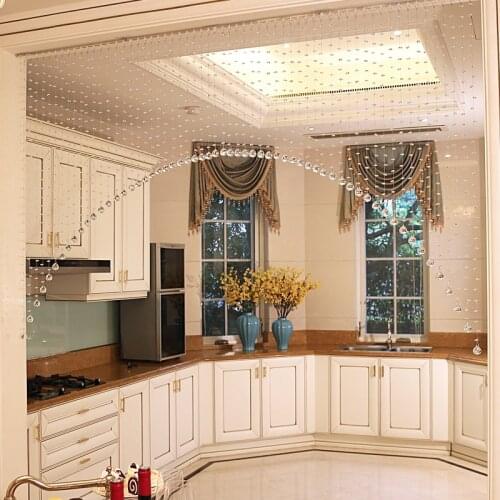 Clear Crystal Rhinestone Octagonal Bead Curtain Decoration Door Window Backdrop Glass Curtain for Home Decor