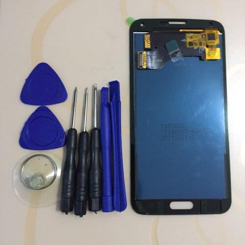 For Samsung Galaxy S5 G900 SM- G900F G900M G900P SM-G900MD Touch Screen Sensor + LCD Display Module Assembly + Free Tools