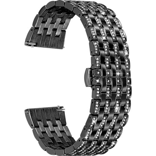 Stainless Steel Strap Substitute For Samsung Galaxy active 2 band 42mm 46mm Gear s3 Watch Bands Bracelet Loop 18mm 20mm 22mm