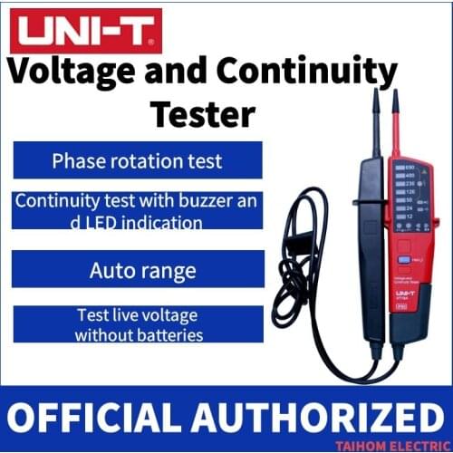UNI-T Handheld Voltage and Continuity Tester 3-phase Voltage and Phase Sequence/On-Off Test/RCD Tester UT18 Series
