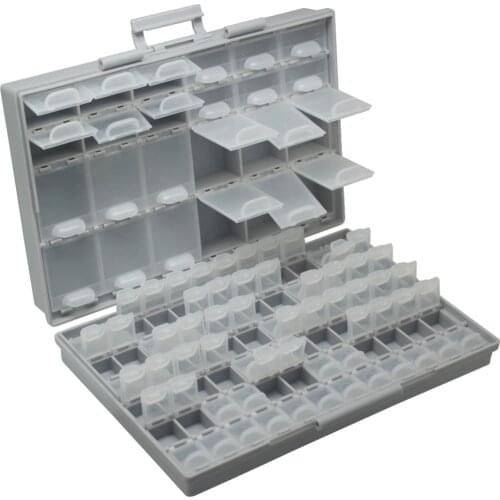 Aidetek smd storage SMT resistor capacitors assortment box kit Lab Electronics Cases & Organizers storage box plastic BOXALL96
