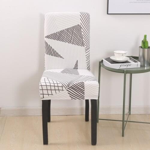 1/2/4/6PCS Stretch Dining Chair Covers Modern Kitchen Printed Chair Cover Anti-dirty Protector for Chair