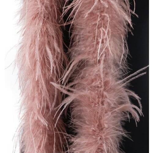 10pcs White feather for Wedding Dresses Sewing Decoration Natural Ostrich Feather Boas on Ribbon 2 Meters Soft Clothing Scarf