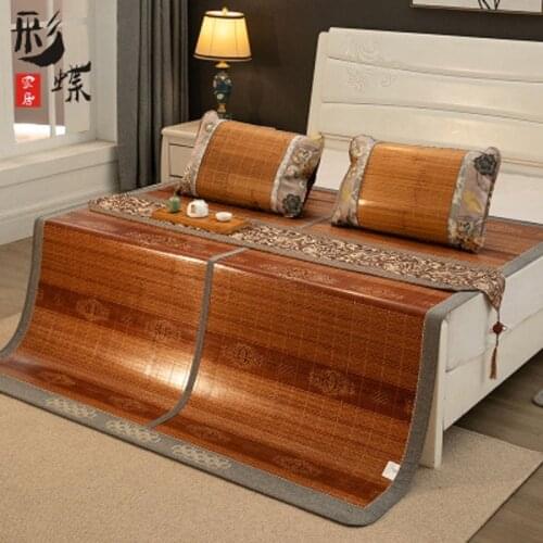 100 % natural bamboo mats,summer gives you a cool feeling folding wrapping 0.9/1.2/1.5/1.8 m Bed available