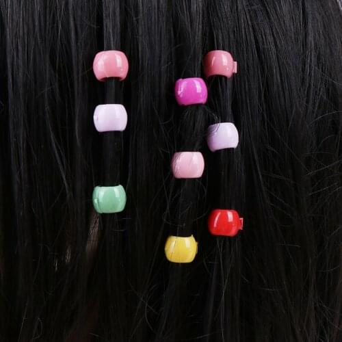 100PCS Hair Claw Clips For Women Girls Cute Candy Colors Plastic Hairpins Hair Braids Maker Beads Headwear Hair Accessories