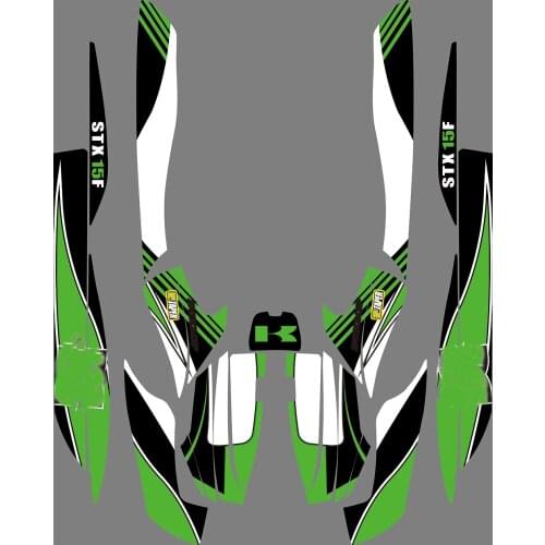 1029 Motorcycle Team Graphic & Backgrounds Decal Sticker Kits for Kawasaki STX15F 2015