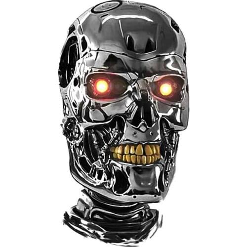 13cm x 7cm for Terminator Head Fine SUV Car Stickers Waterproof Scratch-proof Sticker Bumper Decoration DIY Decal