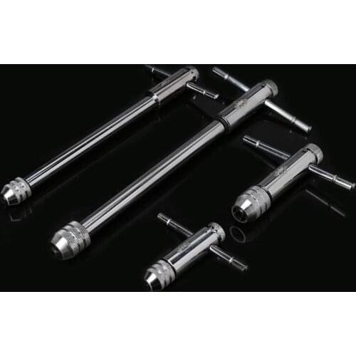 M5-M12 300mm Long Reversible T Bar Handle Ratchet Tap Wrench For Tap & Die Set