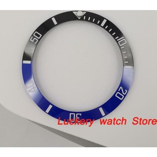 38mm black and blue ceramics bezel white marks fit for 40mm SUB GMT mens watch-Q18