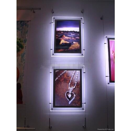 4PCS A2 Double Sided Acrylic Frame LED Light Box,Real Estate Agent LED Window Display Frames Illuminated Acrylic Panels