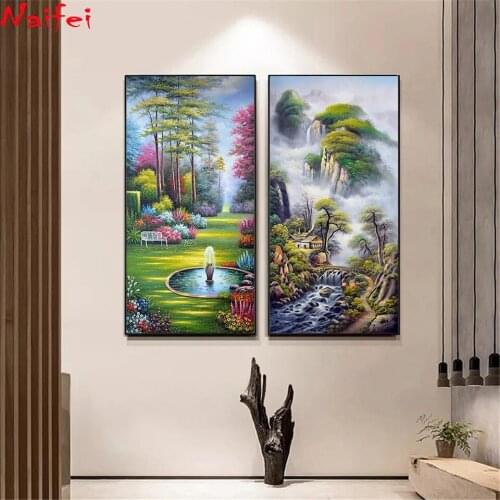 Natural Landscape 5D DIY Diamond Painting Full Square Round Diamond Art Embroidery Mosaic Handmade Home Decoration