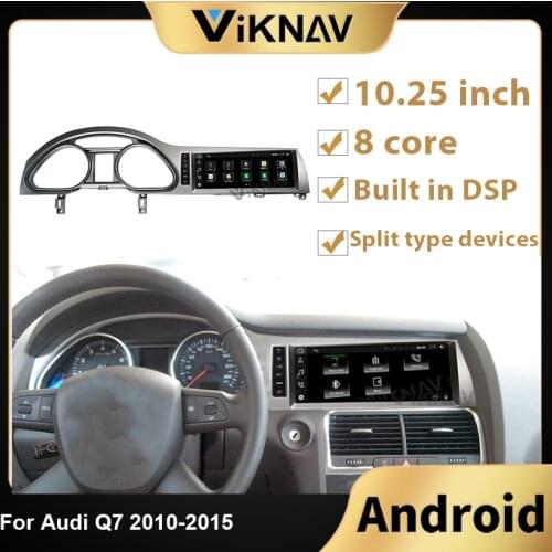 Android 10.25 inch GPS navigation radio For Audi Q7 2010 2011 2012 2013-2015 multimedia player support TV FM RDS GPS Mirrolink