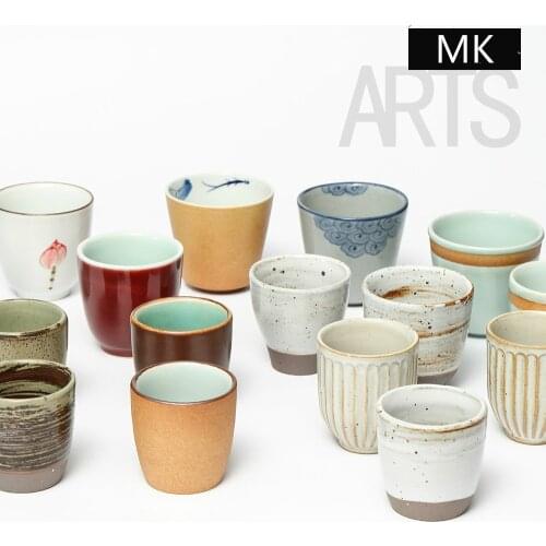 Handmade water cup blue glaze tea cup Zen hand cup Jingdezhen ceramic water cup personality coffee milk cup