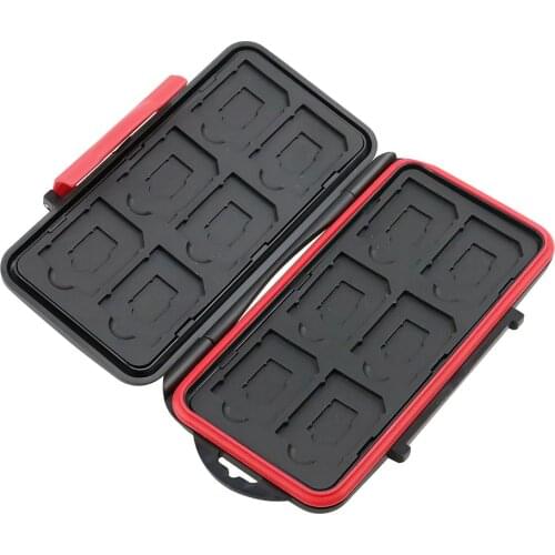 Memory Card Case Waterproof Supper Tough SD Card Holder Box For 12pcs SD/TF Card Case