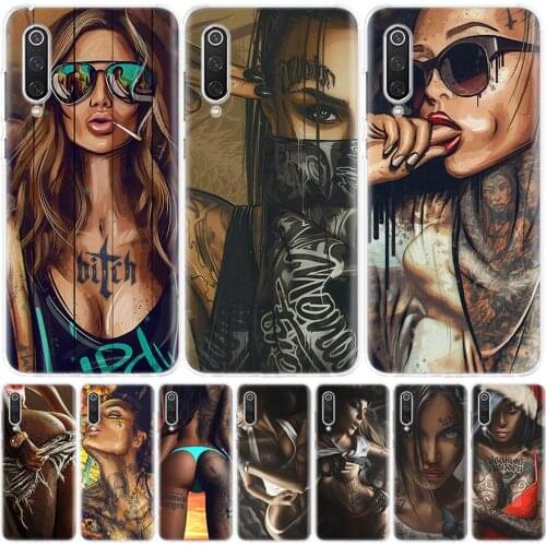 Sexy Sleeve Tattoo Girls Cool Silicon Phone Case For Xiaomi Redmi Note 10 9 8 9S 8T 7 6 5 6A 7A 8A 9A 9C Pro Customized Cover Co