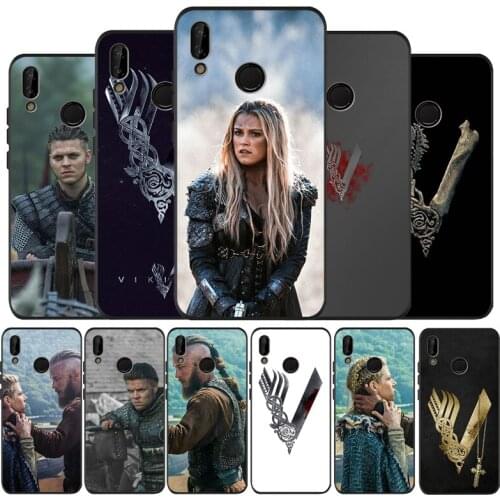 Vikings Serie black Silicone soft Phone Case for huawei P40 P30 P20 P10 Pro P9 Lite Psmart 2019 Y6 Y9 cover