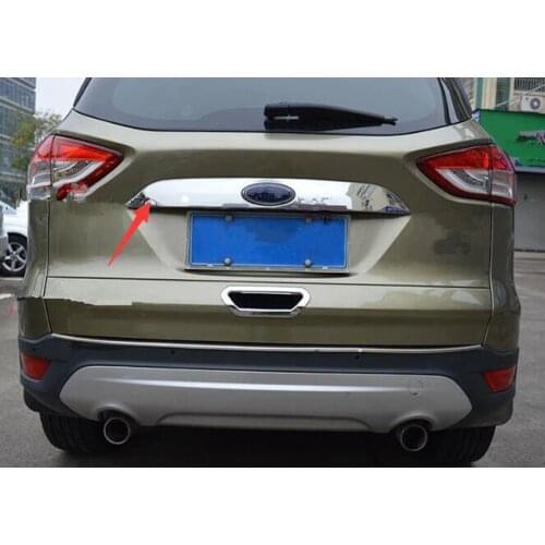 Chrome ABS Car Styling For Ford Escape Kuga 2013-2016 Car Trunk Door Decor Strip Trim Cover Exterior Accessories New