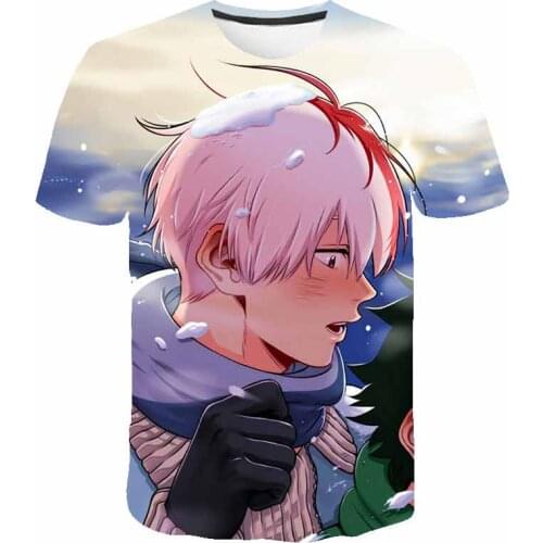 Boku No Hero T Shirt My Hero Academia in Mens T-Shirt All Might 3D Printing Tshirts Cosplay NUOVO Anime Short Sleeve Casual Top
