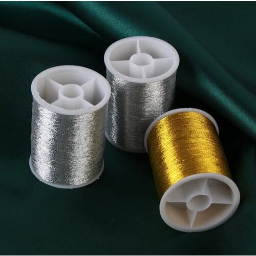 100Metres Gold/Silver Embroidery Floss Thread Sewing Machine Needles Wire DIY Handmade Crafts Cross Stitch Sewing Accessories