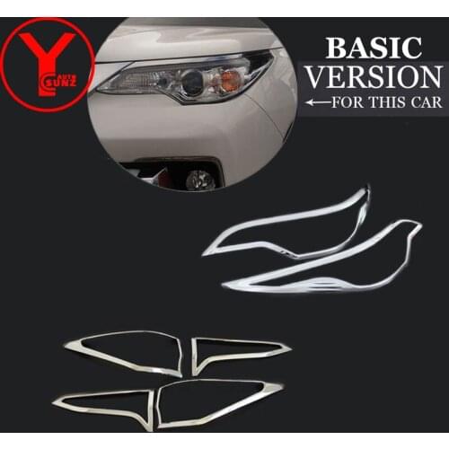 Tail Lamp Cover Set For Toyota Fortuner HILUX SW4 2015 2016 2017 2018 2019 Headlight Trim Body Protectors Accessories YCSUNZ