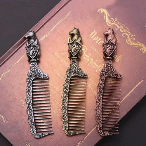 Badge Modeling Retro Metal Comb Film Peripheral Gift Hairdressing Tool Comb Girl Gift