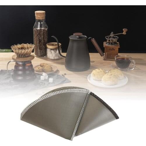 Reusable Pour Over Coffee Filter Stainless Steel Paperless Coffee Filter Cone/Trapezoid Dripper for Chemex Coffee Utensils