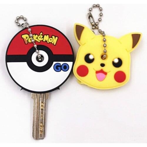 1 Pcs/Set Cartoon Silicone Key Cap Covers Topper Key Holder Elastic Keyring Rings Key Case Bag Organizer Decoration