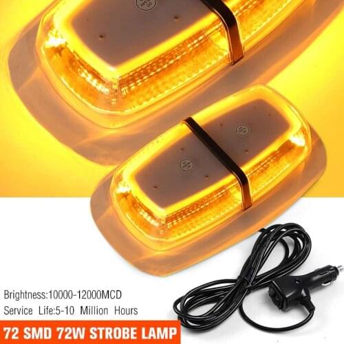 72 LED Emergency Light For Car Warning Flashing Lights Firemen Police Ambulance Emergency Signal Light Strobe LED Warning Lamps