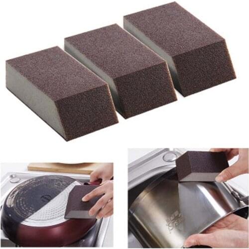 Trapezoid Sponge Carborundum Brush Bath Office Bar Kitchen Washing Gap Cleaning Kitchen Pots Dish Stoves Plate Bowl Cleaner Tool