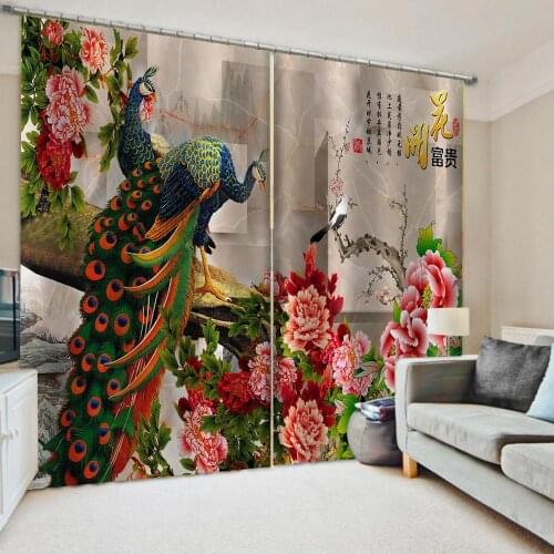 High quality custom 3d curtain marble curtains Bedroom living room windproof thickening blackout fabric