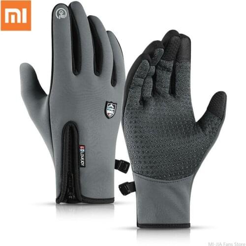 Xiaomi Winter Thermal Gloves Waterproof Windproof Outdoor Sports Warm Cycling Gloves Full Finger Touchscreen Glove for Men Women