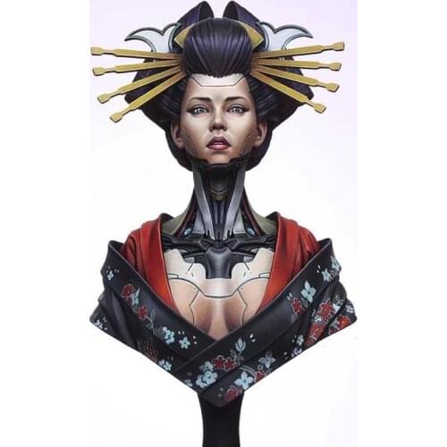 1/10 QUEEN, Resin Model Bust GK, Humanoid mechanical theme, Unassembled and unpainted kit