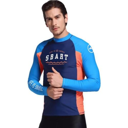 Sbart 1PC Rash Guard Men Long Sleeve Swimming T Shirts Male Wetsuits Swimwear Surfing Sailing Clothes Swimsuits 2018 DCO