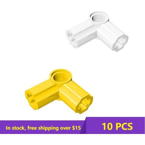 10PCS MOC Assembly Particles 32014 High-tech Shaft Pin Connector Angle 6#90 Degree Cross Shaft Connector Block Parts Kids Toys