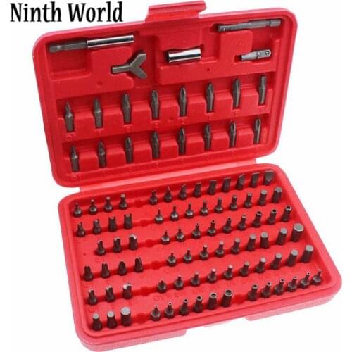 Ninth World 100Pcs Usful Screwdriver Bit Set Tamperproof Security Bits Set Hand Tools Screw Driver Bits Drill With Box Durable