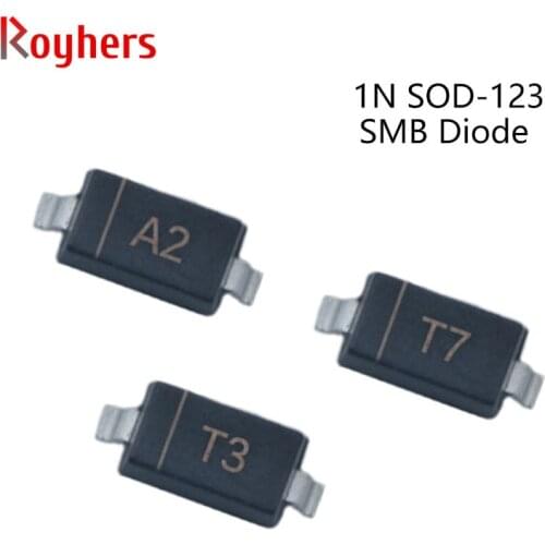 100Pcs SMD Fast Switching Diode 100V 1N4148W A2 1N4007W T7 1N5819W S4 1N4148W T4 1N5819 SL 1N4007 T7 1N5817 S4 SOD-123