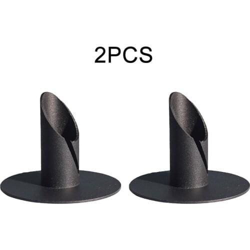 2pcs Dining Table Candle Rack Oblique Incision Sand Blasting Stable Iron Art Candle Holder Home Decor