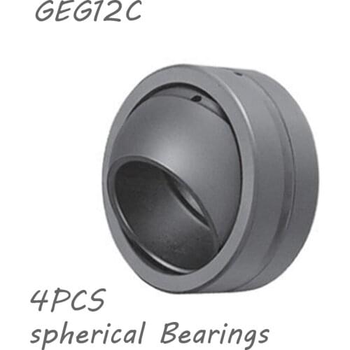 4pcs Spherical Bushing Plain Bearing rod end GEG12C for 12mm guide