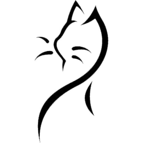 7.8*15.2CM Cat Line Art Vinyl Decal Car Sticker Creative Car Styling Decoration Accessories C4-0659