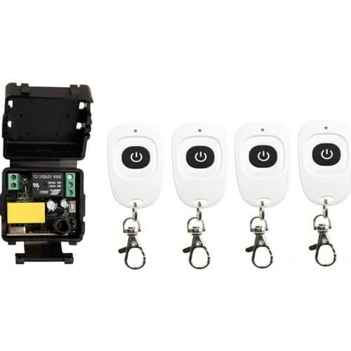 AC 220 V 1 channel RF mini Wireless Remote Control 1 * Receiver & 4 * Transmitter 315 mhz or 433 mhz